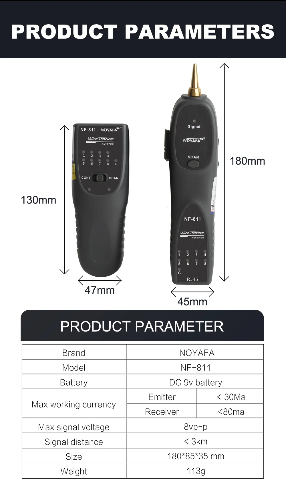 rj11 rj45 telefone fio rastreador toner ethernet