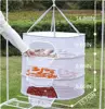 Herb Drying Rack 3 Layer Hanging Mesh Net for Plants Hanging Drying Fish Net Foldable Hanging Mesh Dryer for Buds, Fruits 1