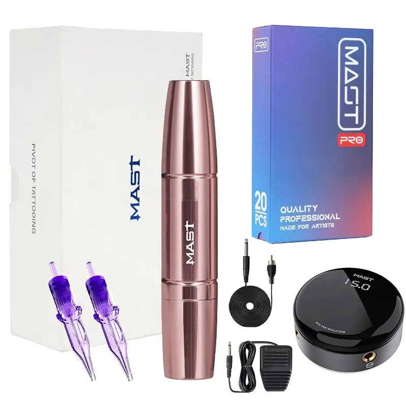 Mast Tattoo Magi Machine Mini Aurora LCD Permanent Power Supply Set Adaptor Makeup Needles Led Touchpad Tattoo Supplies Kit tattoo supplies tattoo kit