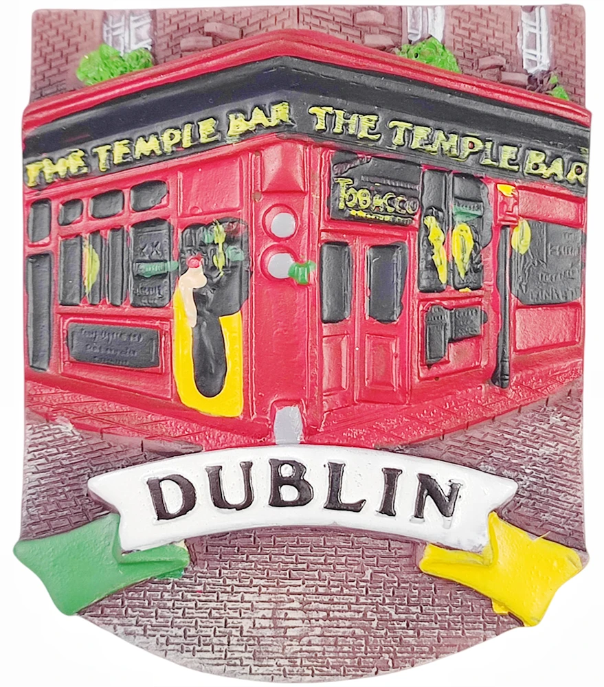 Dublino Irlanda 3D Magnete per Frigorifero Souvenir Adesivi magnetici in Resina Fatti a Mano Decorazione della Cucina di casa, Regalo per la Raccolta di magneti per Frigorifero di Dublino