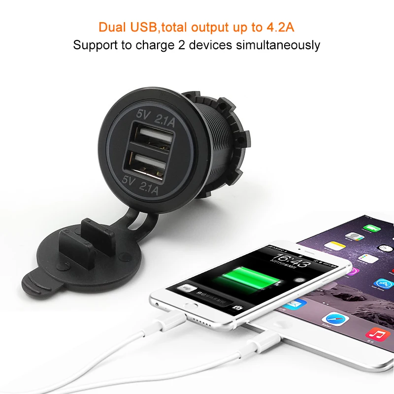 ڵ     USB  DC12V-32V   USB  2 Ʈ   5V 2.1A/2.1A
