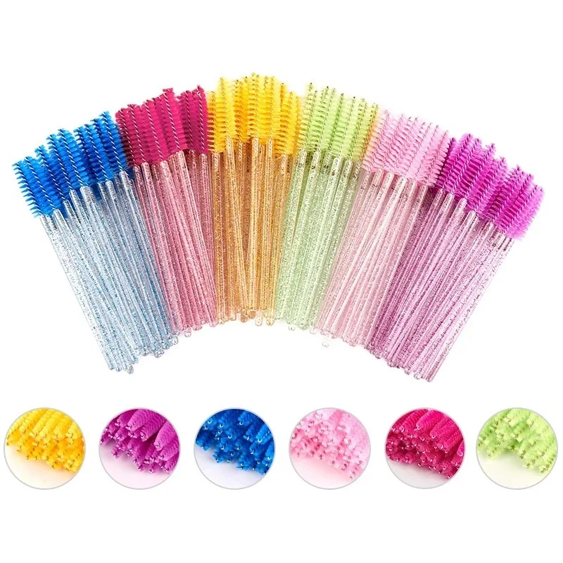 50 PCS Eyelash extensions Makeup Brush Soft nylon disposable Makeup