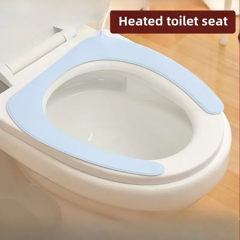 Winter Household Heated Toilet Seat Paste Waterproof Toilet Seat Bathroom Accessories PU Material 5*21*12cm