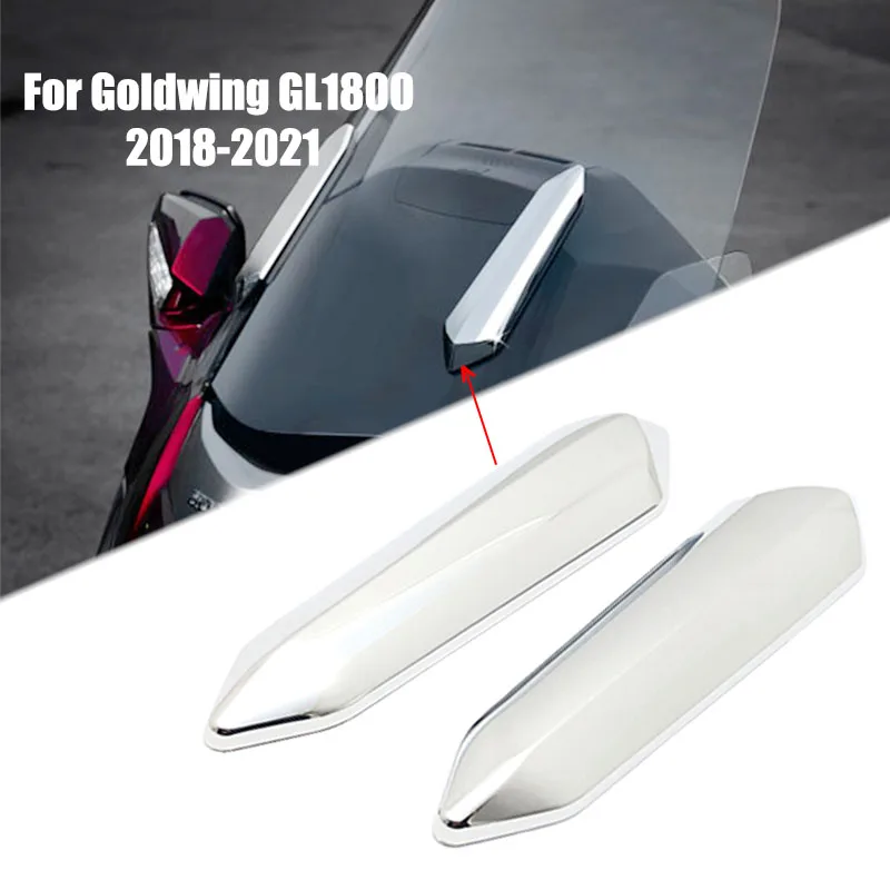 

For Honda Goldwing GL1800 GL 1800 Gold Wing 1800 Tour 2018 2019 2020 2021 Motorcycle Windshield Windscreen Strut Covers Chrome