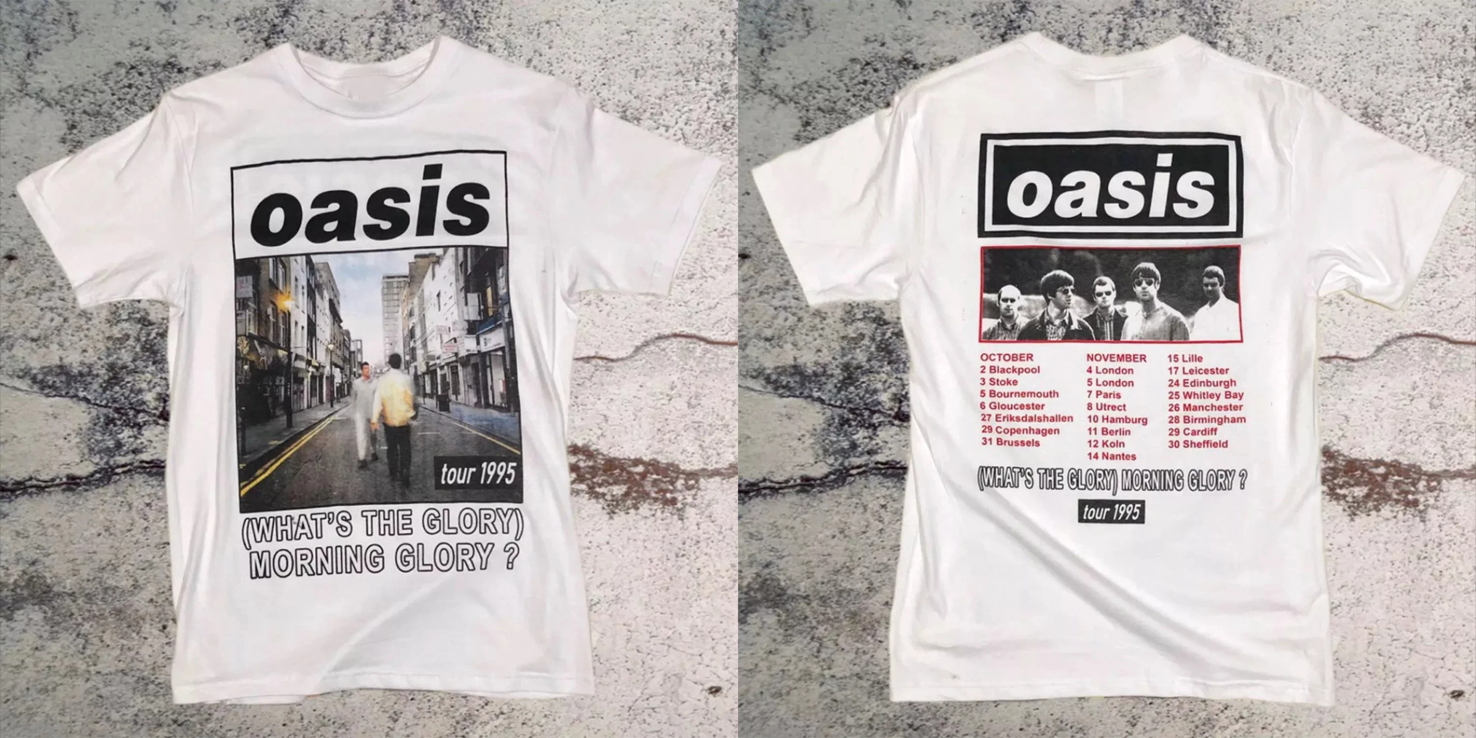 Oasis tour 1995 What's the Glory Morning Glory Short Sleeve