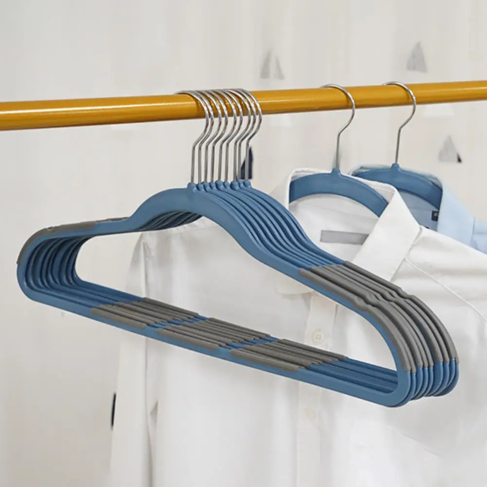 

Anti-slip Hangers for Garments 10-pack Anti-slip Clothes Hangers Space-saving Strong Load-bearing Solution for Towels Coats