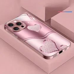 Adorable Love Heart Pattern Tempered Glass Phone Case - Reno5 (BLMGF - 325JBL25101201)
