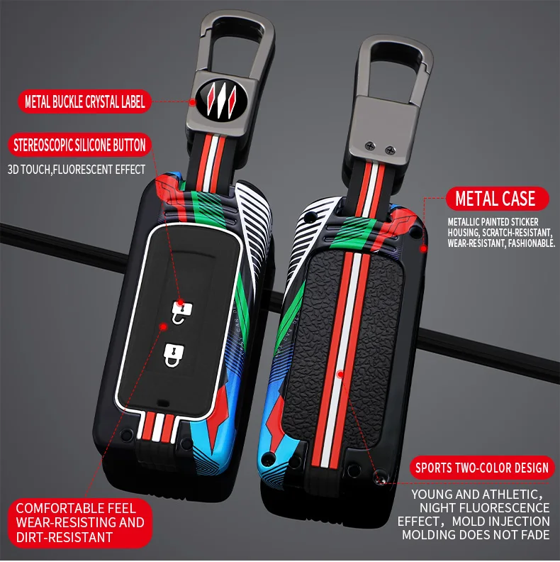 Zink-legierung Auto Remote Key Case Abdeckung Shell Für Mitsubishi Outlander ASX LANCER Pajero Sport Eclipse Kreuz Schutzhülle Halter Fob – Detail 2