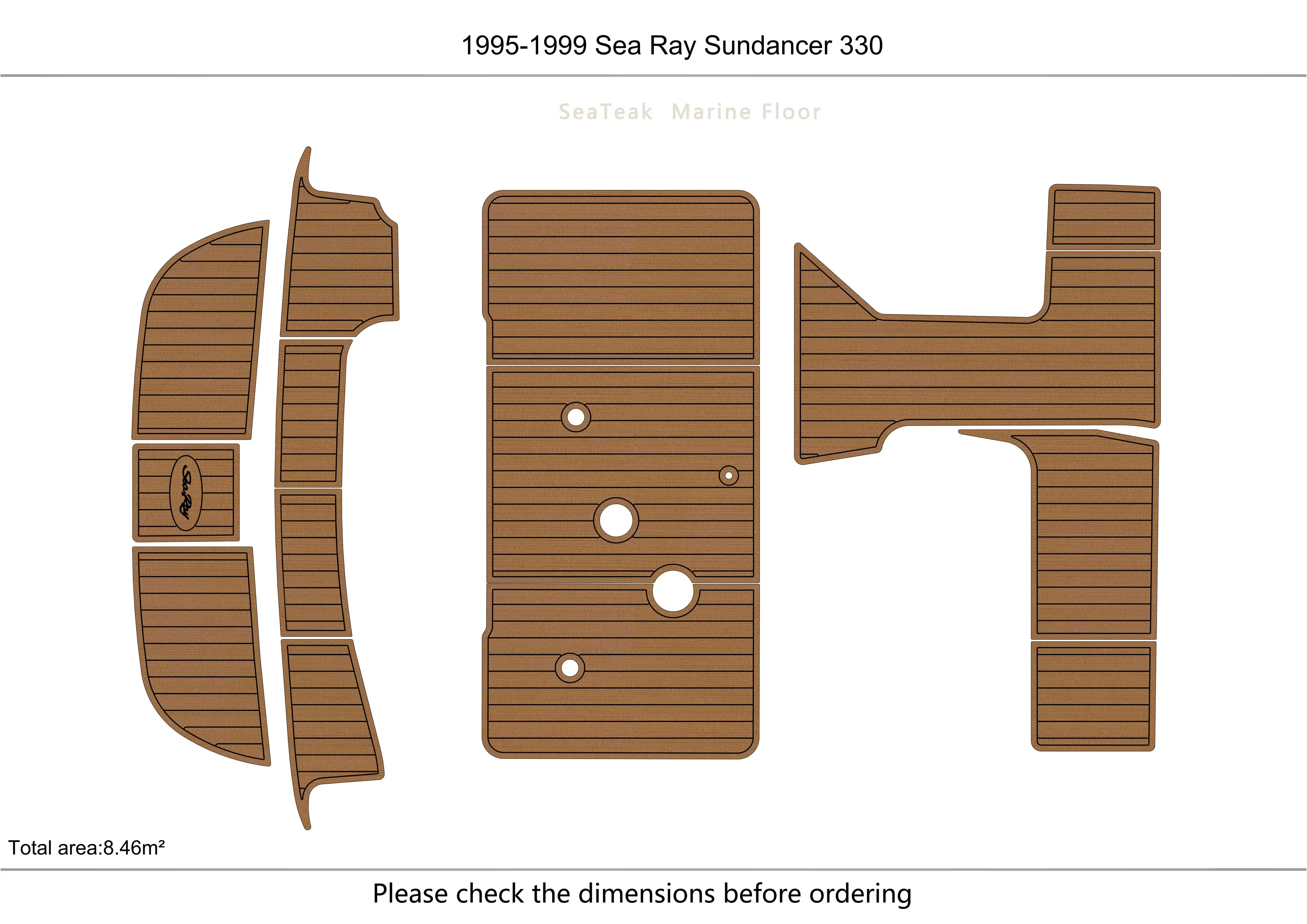 

1995-1998 searay 330 sundancer B Cockpit platform 1/4" 6mm EVA fAUX carpet Water Ski Yacht Fishing Boat Non-slip mat floor