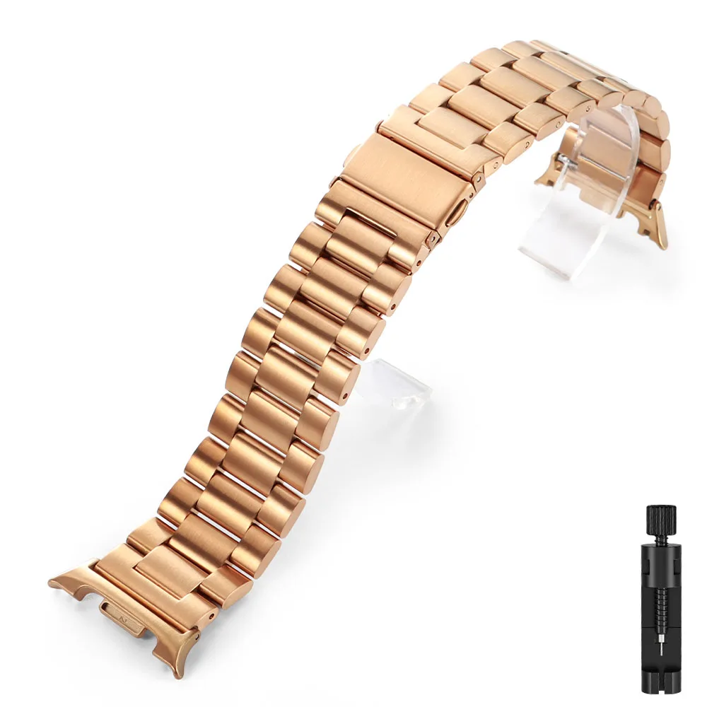 Premium Stainless Steel Watchband Bracelet - Universal Fit, Metal Design
