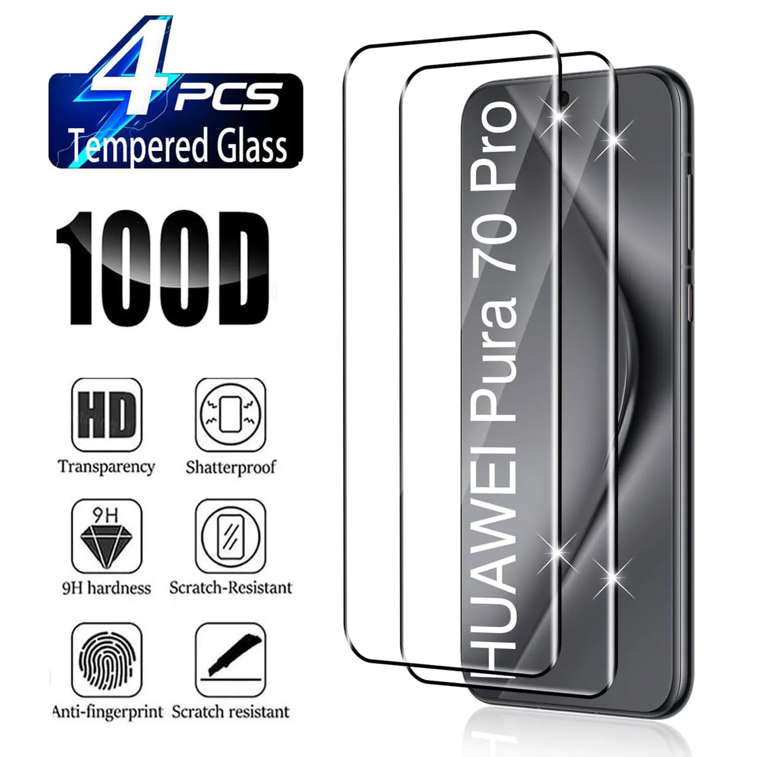Premium HD Curved Tempered Glass Screen Protector with Four-Sided Adhesive