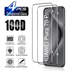 Premium HD Curved Tempered Glass Screen Protector with Four - Sided Adhesive - 2 Pieces (For Pura 70 ProPlus)
