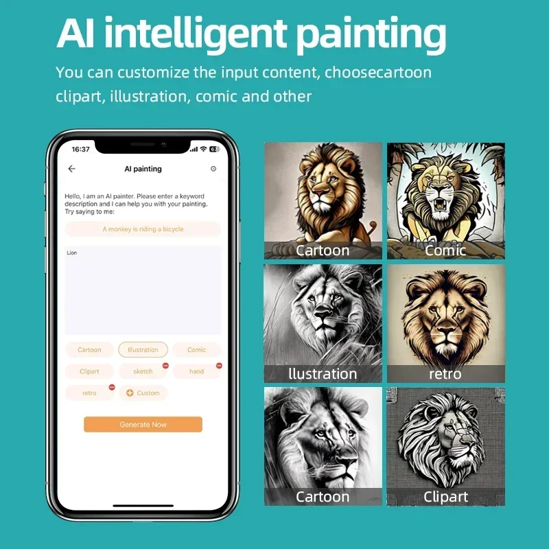 GlowMartWireless handheld inkjet printer Mini Portable Printer photo Printing Machine intelligent AI painting Wifi Connected