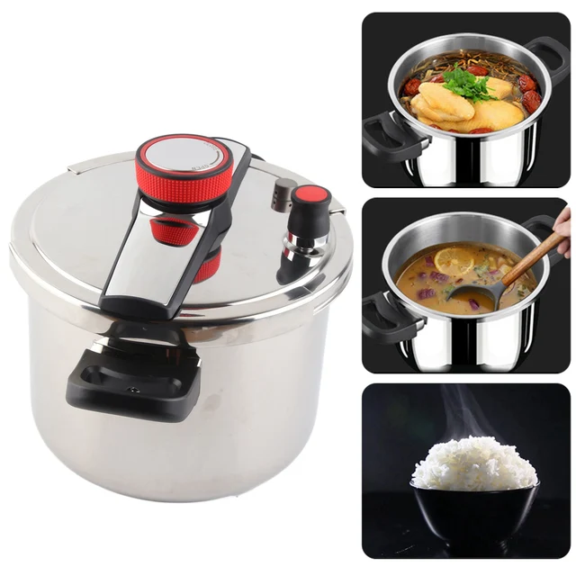 5/6/8L Large Pressure Cooker Multi Functional Household Pressure Cooker Practical Stainless Steel 100KPa Explosion Proof 2