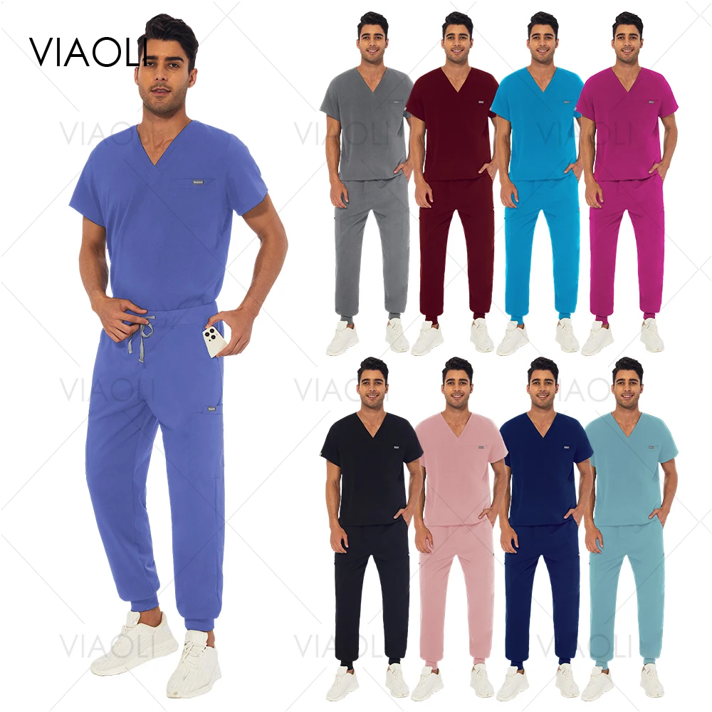 

Wholesale Surgical Gowns High Quality Medical Scrubs Sets Unisex Pet Clinic Pharmacy Work Clothes Dental Scrub Mens Spa Uniforms