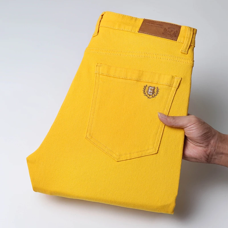 HighQualityMensFashionTrendJeans2023SpringAutumnHighWaist