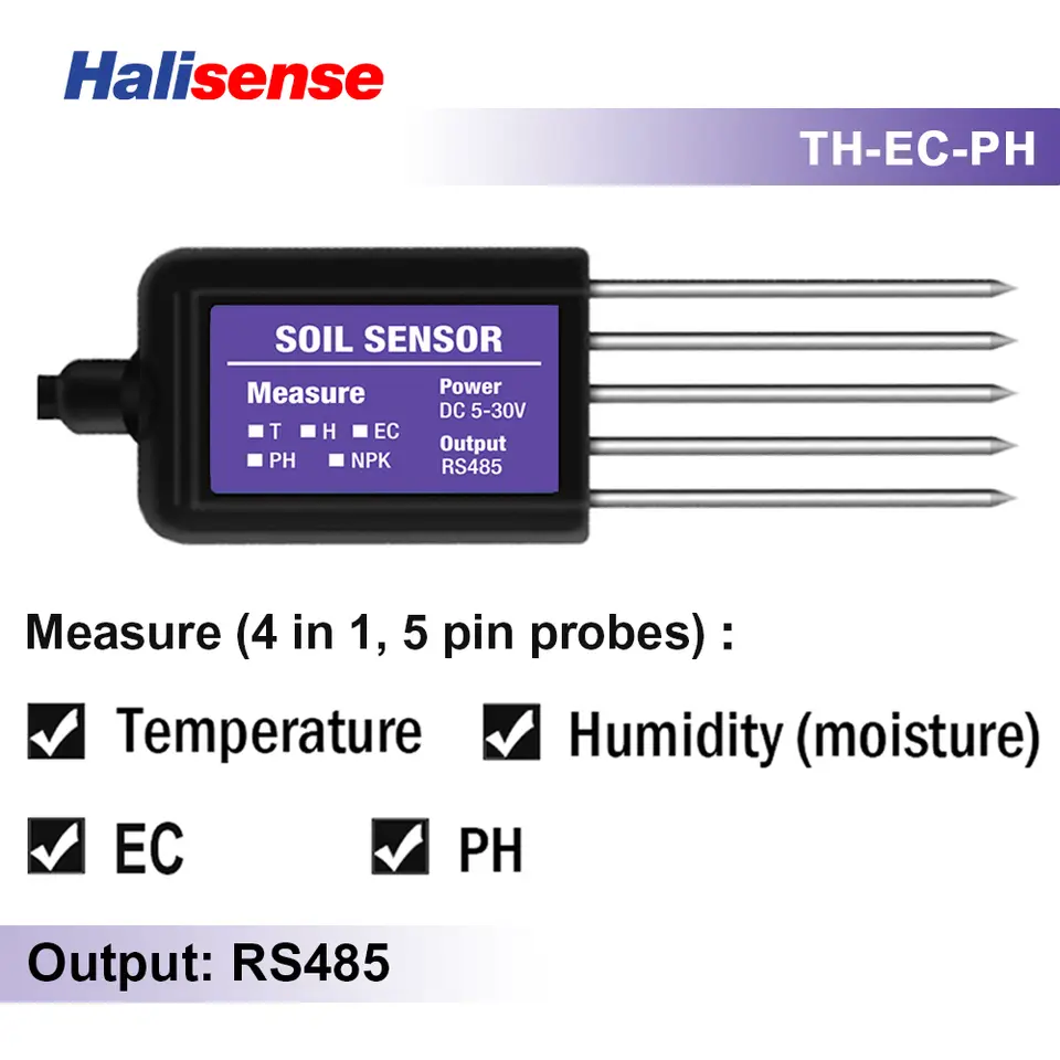 RS485 Modbus Soil Sensor 7 in 1 Measure Soil Moisture Temperature Humidity EC PH NPK image 12