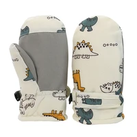 Adjustable Snow Mittens Waterproof Snow Gloves Cartoon Windproof Ski Mittens Quick Drying Design Gloves for Infants 1