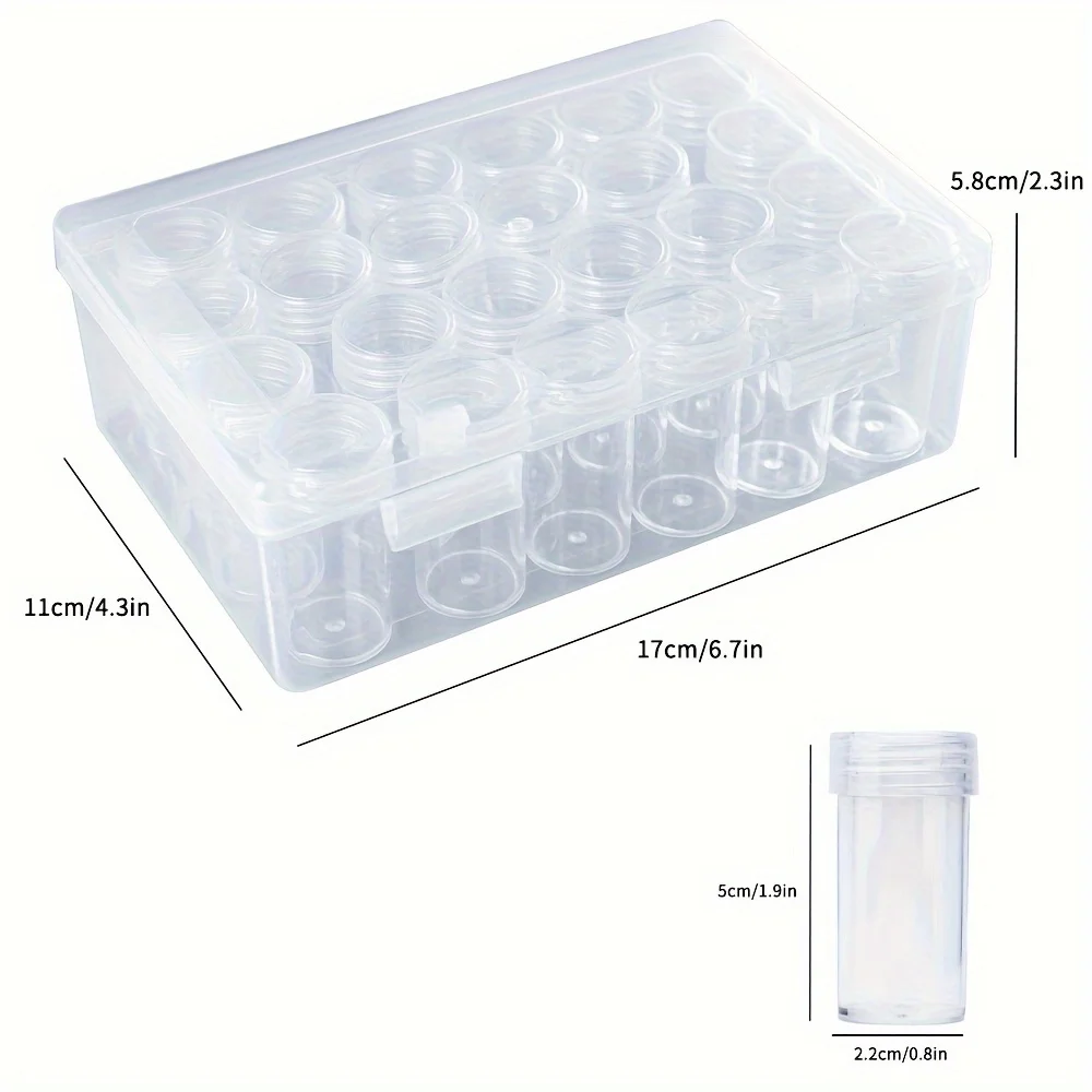 A Set Of 24 Diamond Painting Collection Sets Includes Round Storage Bottles And Large Organizers, Which Is a Thoughtful Companio