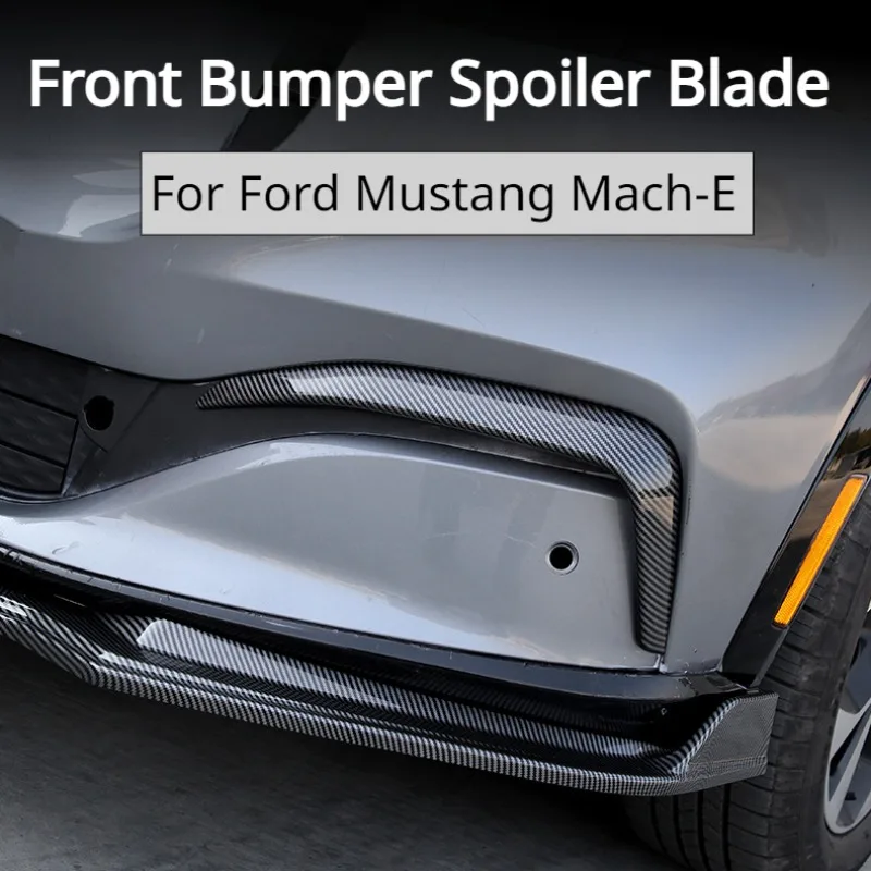 Per Ford Mustang Mach-E Paraurti Anteriore Spoiler Blade Light Brow Wind Knife Fibra Di Carbonio Abs Decorativo Cover Sticker Modifica