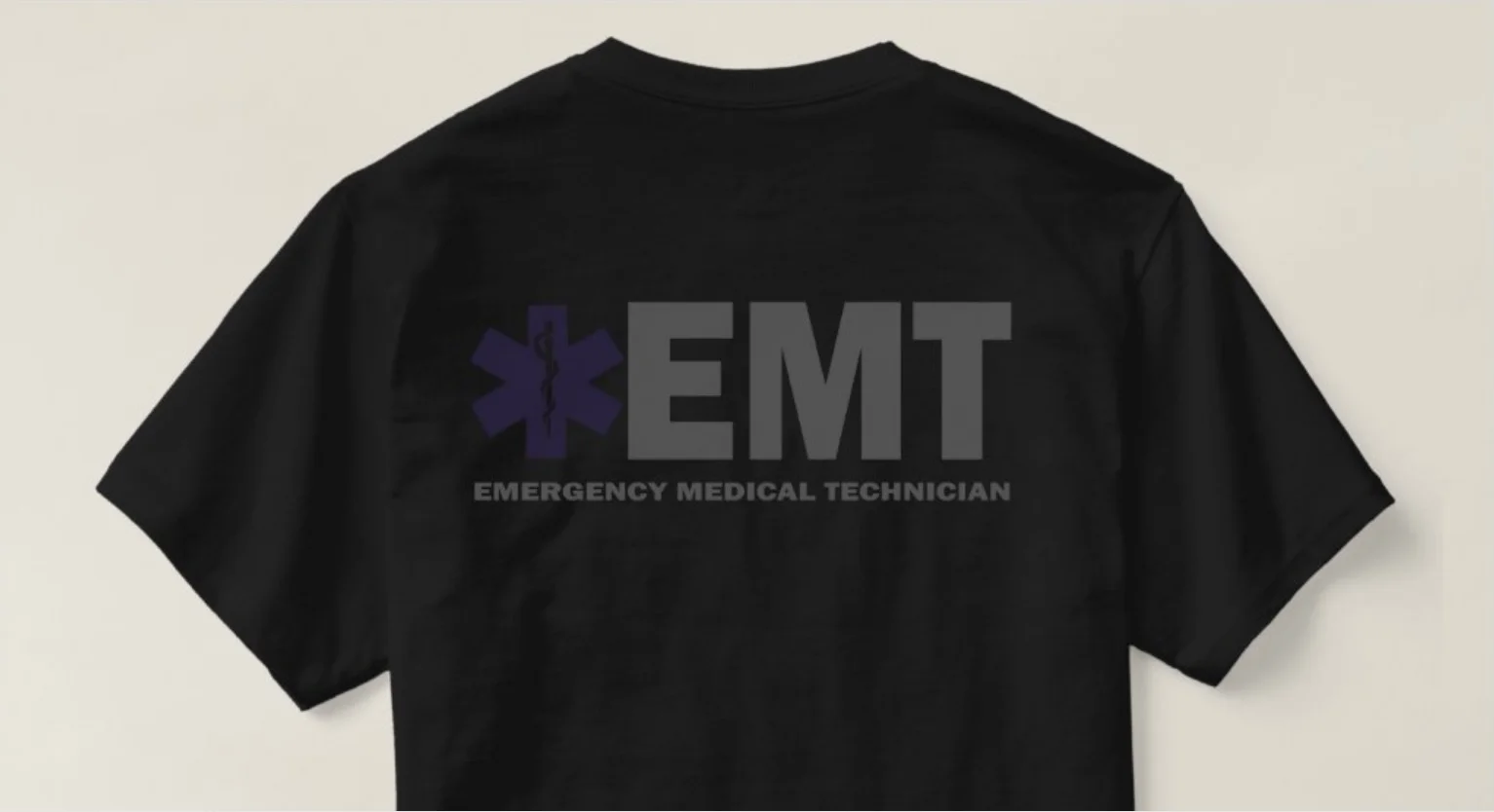 Star of Life Medical Paramedics EMT Tactical-style Subdued T Shirt. High Quality Cotton, Breathable Top, Loose Casual T-shirt