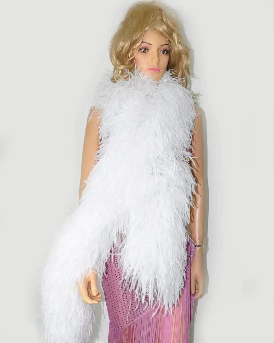 10 Ply Ostrich Feather Boas, Shawl Dyed Various Real Feather Scarf Wedding  Dress Sewing Accessory For Stage Clothing ,bags,home,textile,party