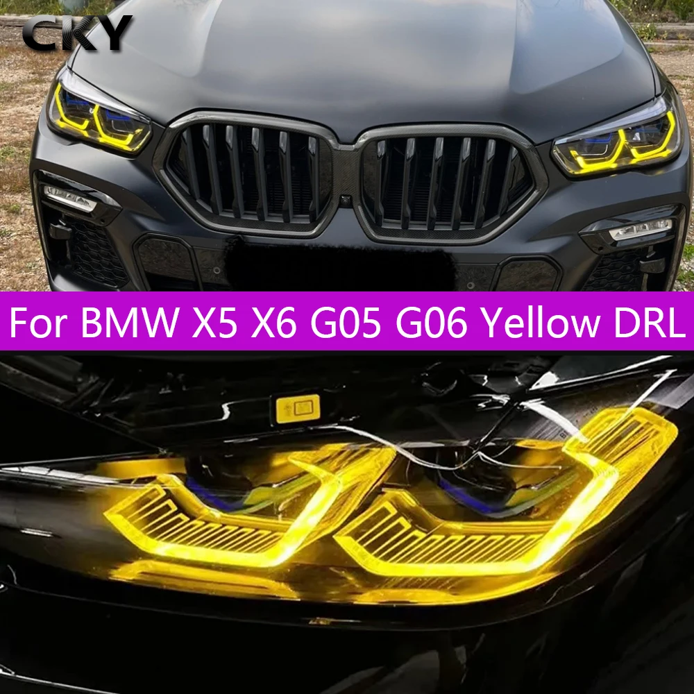 CarLemonGoldYellowDRLLightsModuleBoardSetForBMXX5X6G05G06