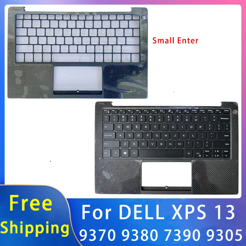 reservation Officer farvel New For Dell XPS 13 9370 9380 7390 9305 Shell Replacemen Laptop Accessories  Palmrest/US Keyboard With Backlight Black 0KPRW0 - AliExpress