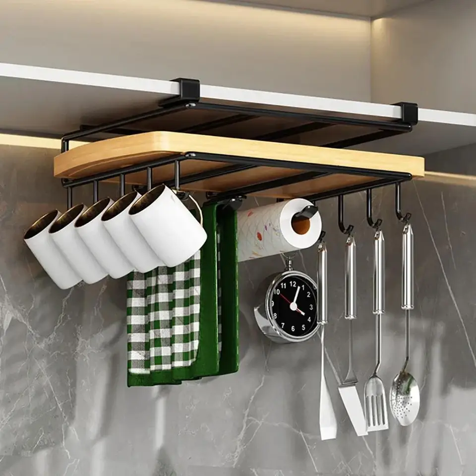 Kitchen Hanging Organizer for Pots Pans and Lids