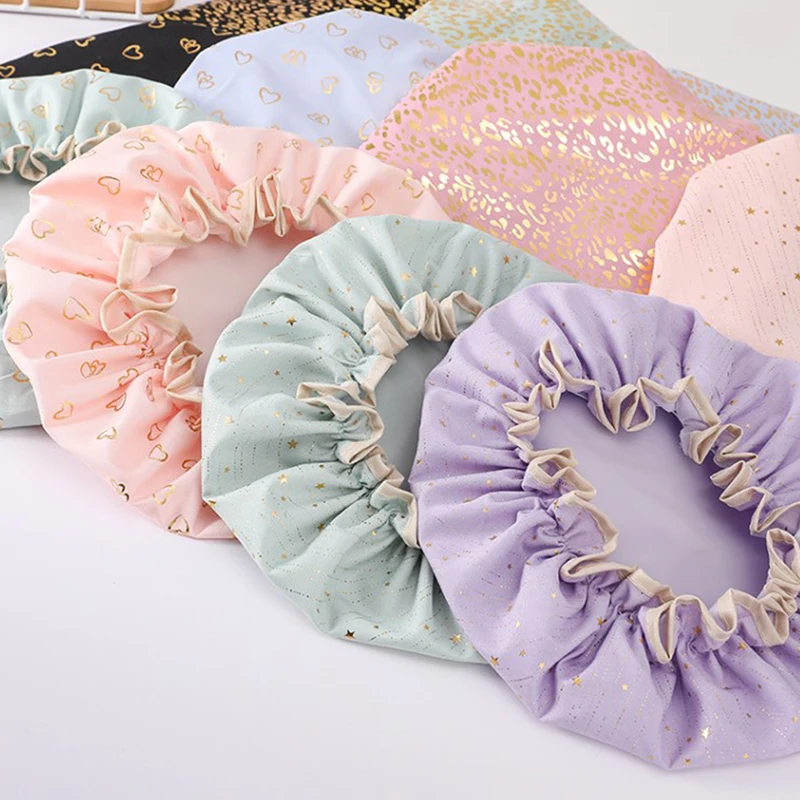 Waterproof shower cap shower cap thick double layer for women kitchen bathroom shampoo