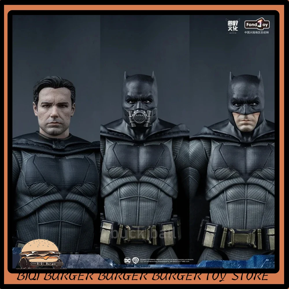 

7 Inch Original Fondjoy DC Batman 1/9 Movie Figures BVS Light Armor Big Ben Batman Action Figurine DC Multiverse Model Doll Gift