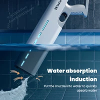 2024 Electric Continuous Water Gun Fully Waterproof and Automatic Water Absorbing Light for Children's Outdoor Water Playing Toy 2