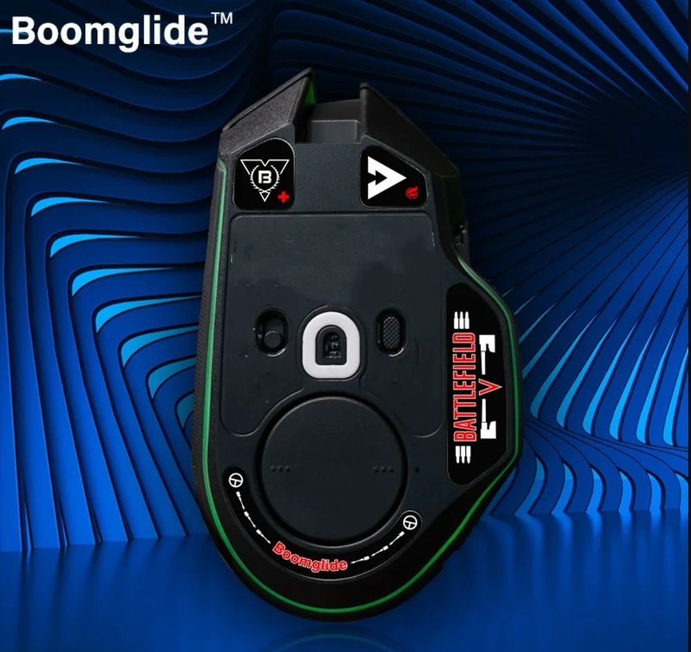 BOOMGLIDE GlassMouse  compatible for Razer Basilisk V3Pro   Mouse Customized Round Curved Edge Glass Skates - 4