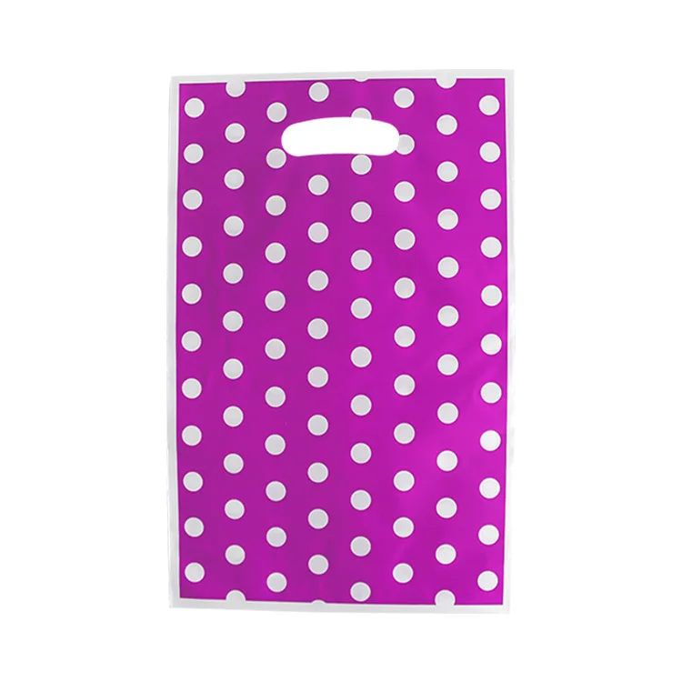 thumbnail image 1 of 10/50 piezas de bolsas de regalo impresas con lunares, bolsas de plástico para dulces, bolsas de botín para fiestas infantiles, suministros de decoración para fiestas de cumpleaños de niños y niñas, 1 of 5