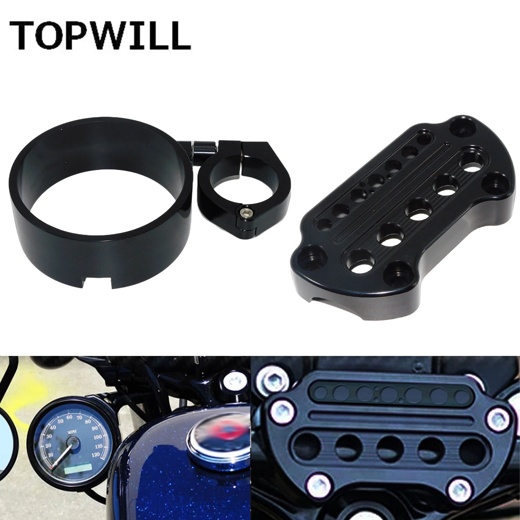 Motorcycle Speedometer Bracket Housing Side Mount Relocation Cover W