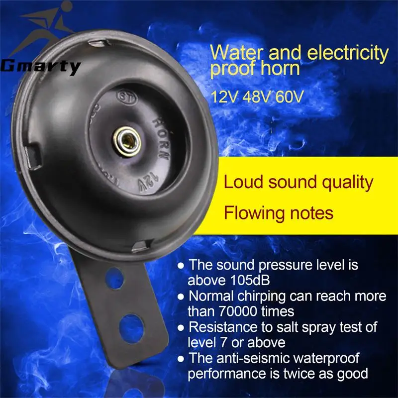

Motorcycle Electric Horn Kit Waterproof Round Suitable for Bicycle Scooter