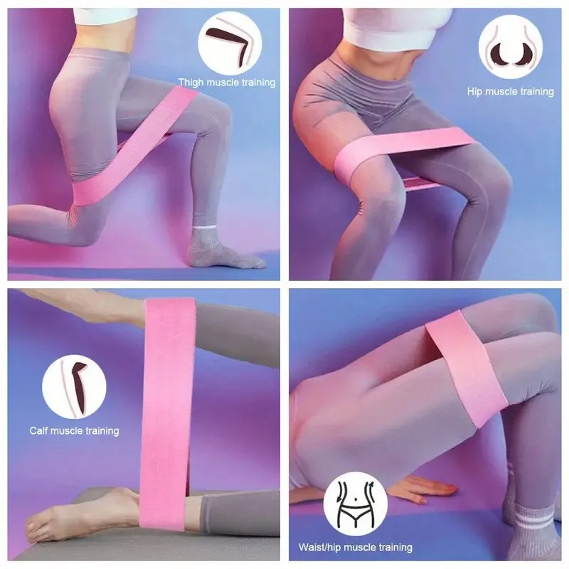 3PC Squat Stretch Resistance Band,Hip Fitness Training Tension Band Yoga Exercise Training Band Home Portable Exercise Equipment