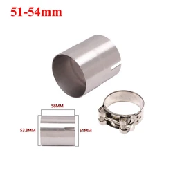 Universal Motorcycle Exhaust Adapter Link Pipe Reducer (51 - 54MM)