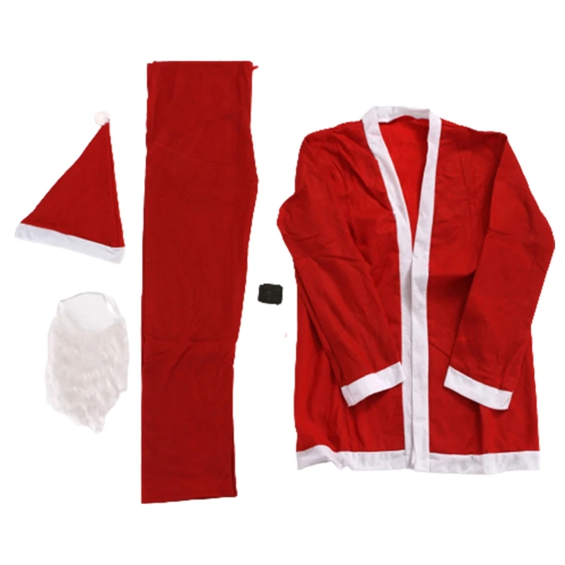 

Five-piece Suit Christmas Santa Costumes Adult Men Funny Circus Outfit Naughty Joker Fancy Cosplay Clothing