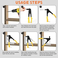 Professional Hand Riveter Gun 120pcs Heavy Duty Blind Rivet Pliers Set for Automotive and Home DIY Projects 6