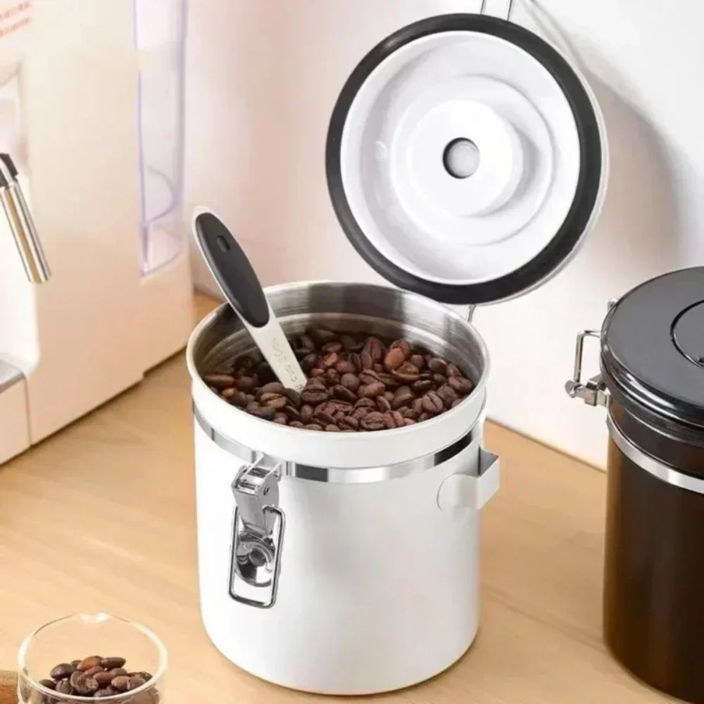 1200/1500/1800ml Stainless Steel Vacuum Storage Container, Airtight Jar, Coffee Beans, Grains, Tea, Nut, Keep Fresh Hot Sale