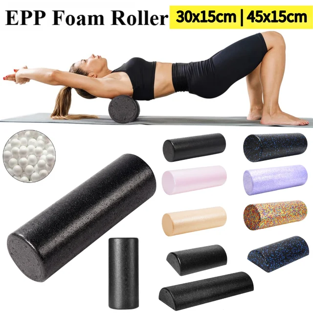 30/45cm Fitness Foam Roller Epp Yoga Foam Massage Roller High-Density Deep Tissue Massager for Back Legs Muscle Relaxation