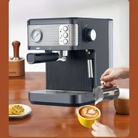 Coffee Maker Household Small Semi-automatic High-pressure Steam Milk Bubble Integrated Coffee Pot, Black 1
