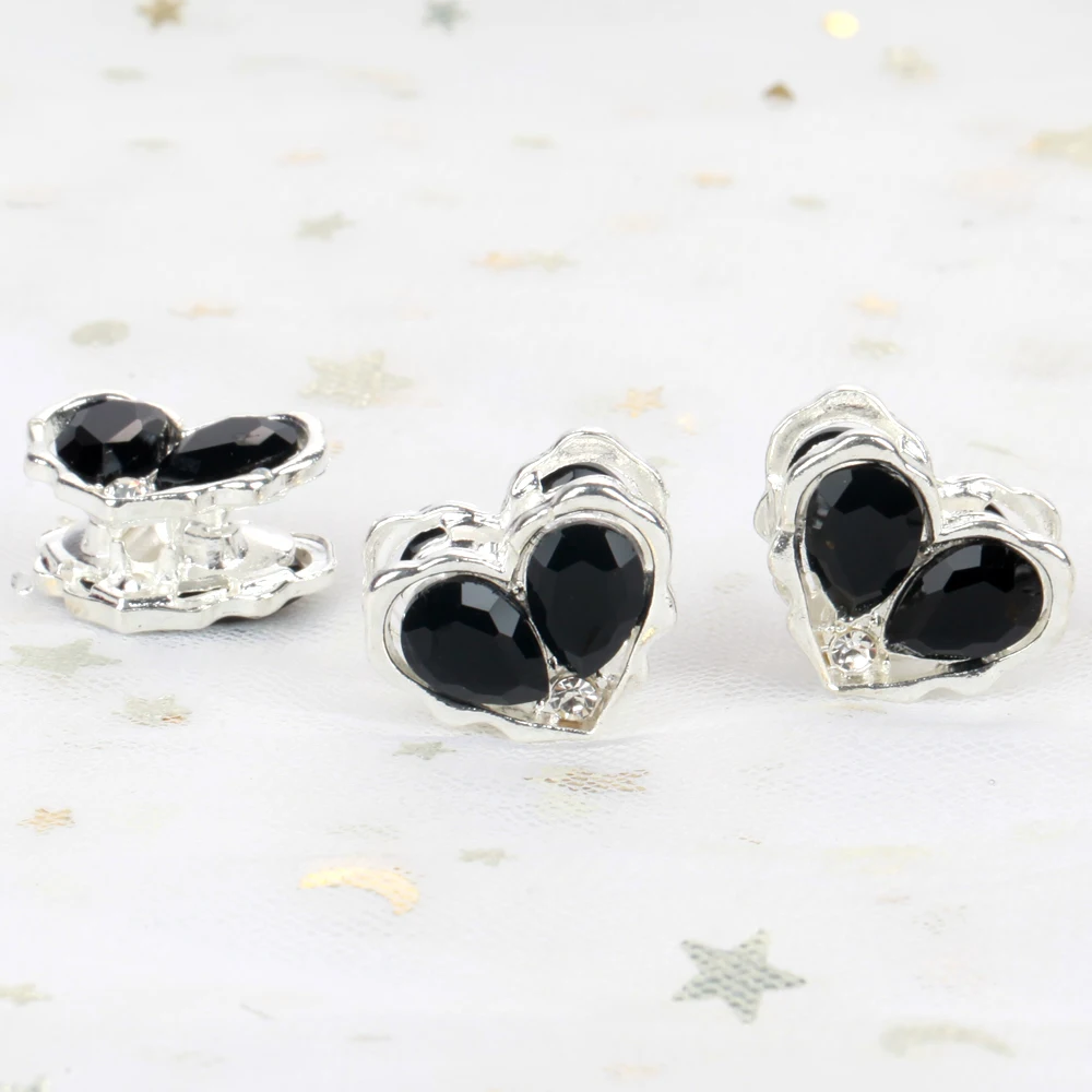 20x15mm 1/3/5 stücke Doppel Kristall Liebe Herz Legierung Perlen Für Schmuck Machen DIY Halskette armbänder Zubehör Valentinstag – Detail 12
