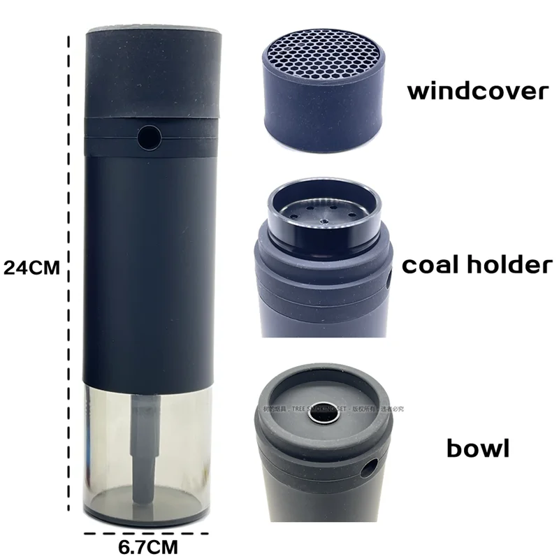 LOMINT Portable Cup Hookah Car Shisha Set Indoor Outdoor with Protective  Cover Small Narguile Chicha Soft