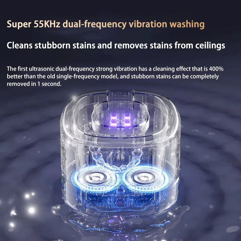 New USB Electric Ultrasonic Cleaner Machine Multi-Function Denture Braces Box Cleaning for Invisible Retainer Dental Care