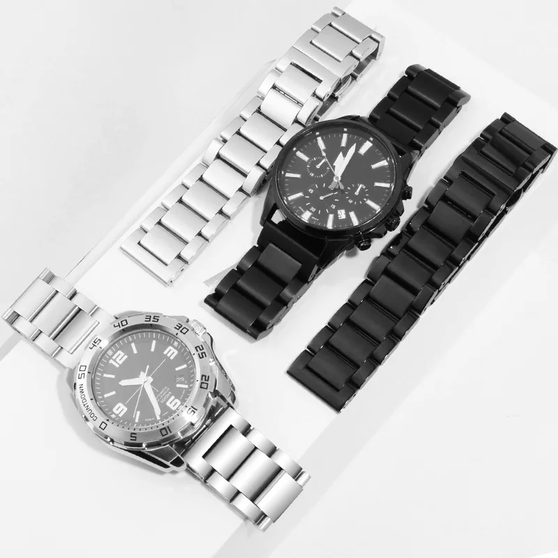 All Brands Of General Refined Steel Bracelet 18/20/22/24mm Stainless Bracelet For Men And Women.