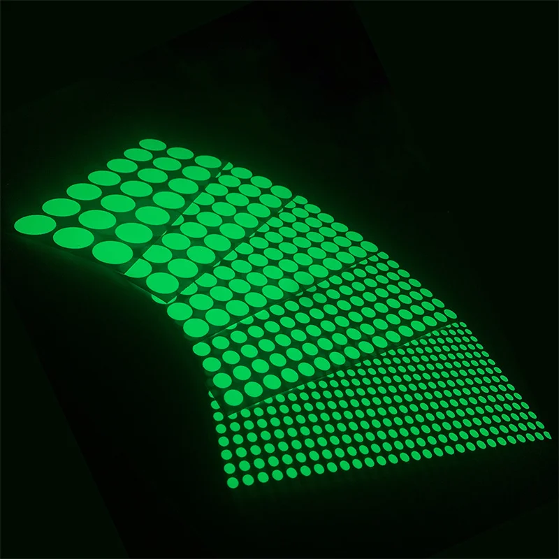 1 Sheet 407 Pcs Green Glow In The Dark Wall Stickers - Removable Adhesive Dots For Ceiling & Room Decor