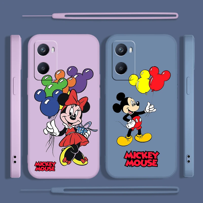 

Mickey Mouse Love For OPPO A98 A96 A94 A93 A77S A76 A74 A73 A72 A57E S A56S Liquid Rope Silicone Phone Case