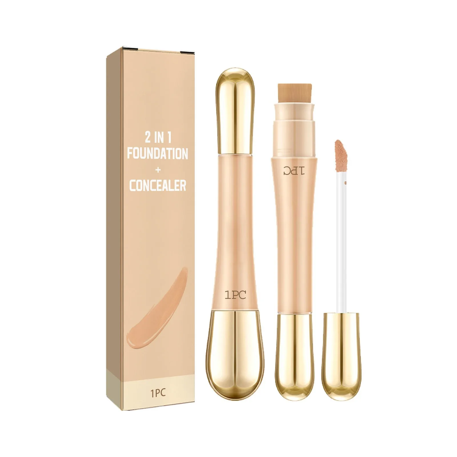 Double-Head Concealer 2 In 1 Flawless Face Concealer Long-lasting Full Coverage Concealer Foundation Cream Face Makeup Cosmetics 3